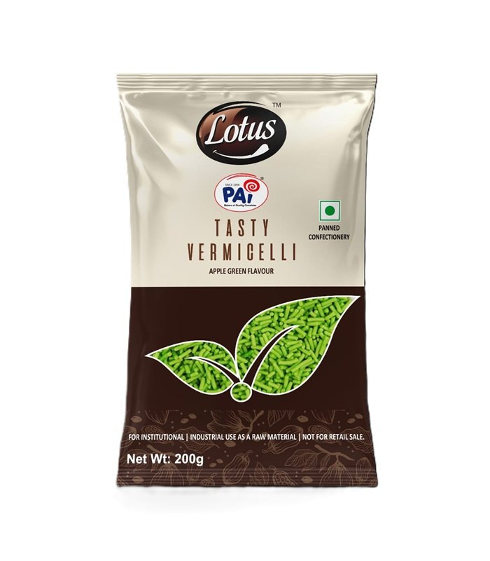 Tasty Vermicelli Apple Green Flavor, 200g