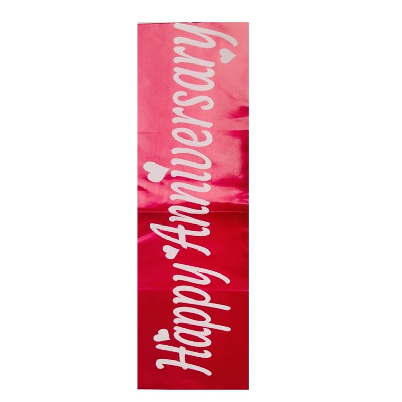 Happy Anniversary Red Colour Sash