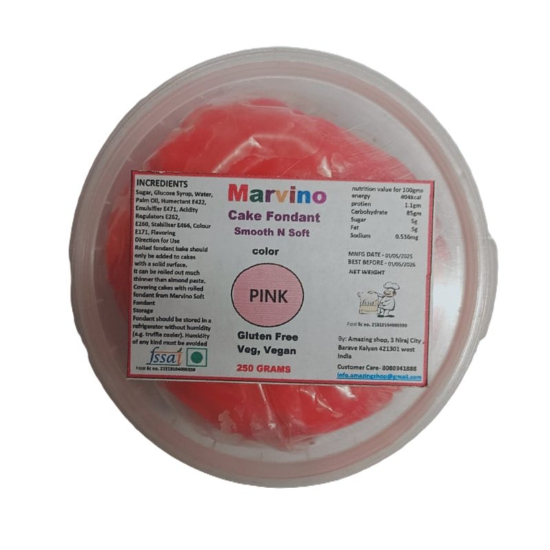 Marvino Cake Fondant Pink Colour