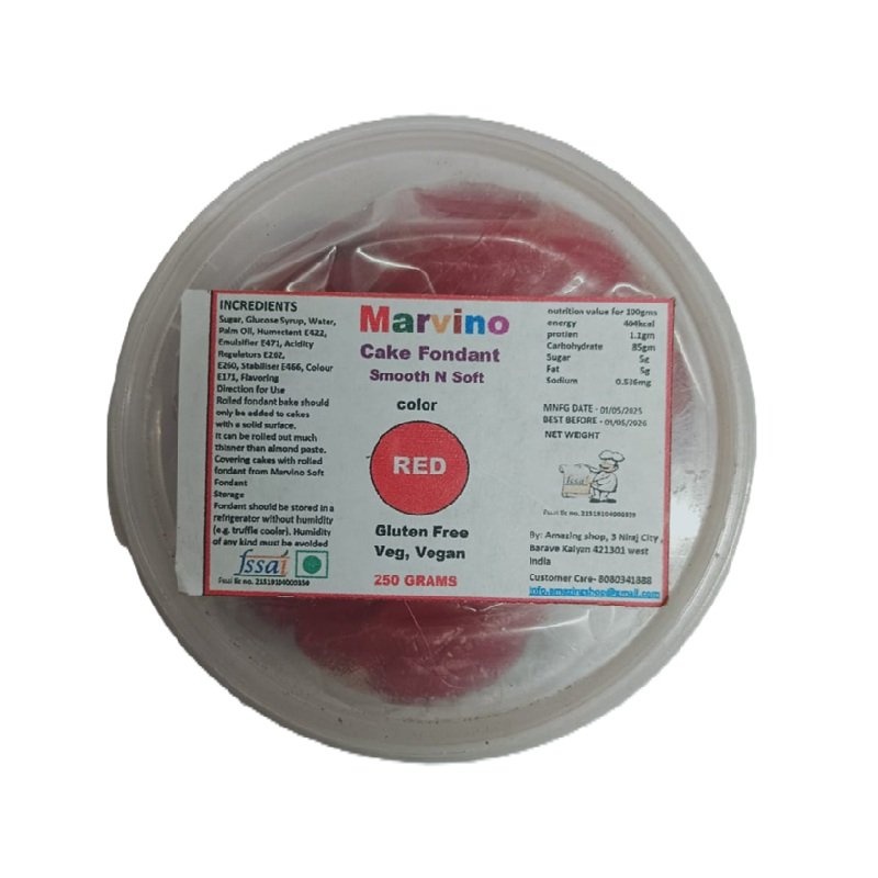 Marvino Cake Fondant Red Colour