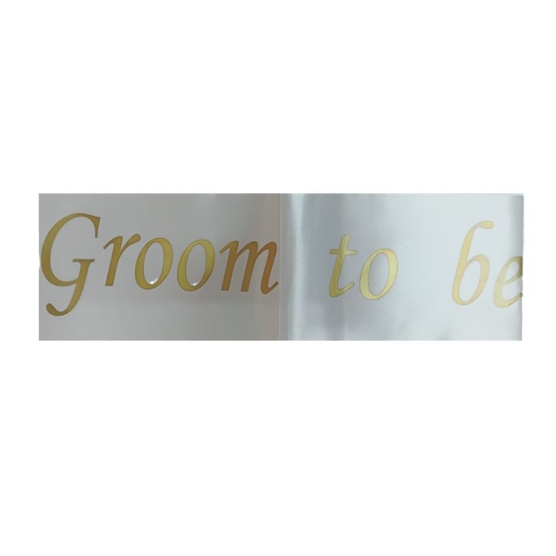 Golden Groom To Be Sash