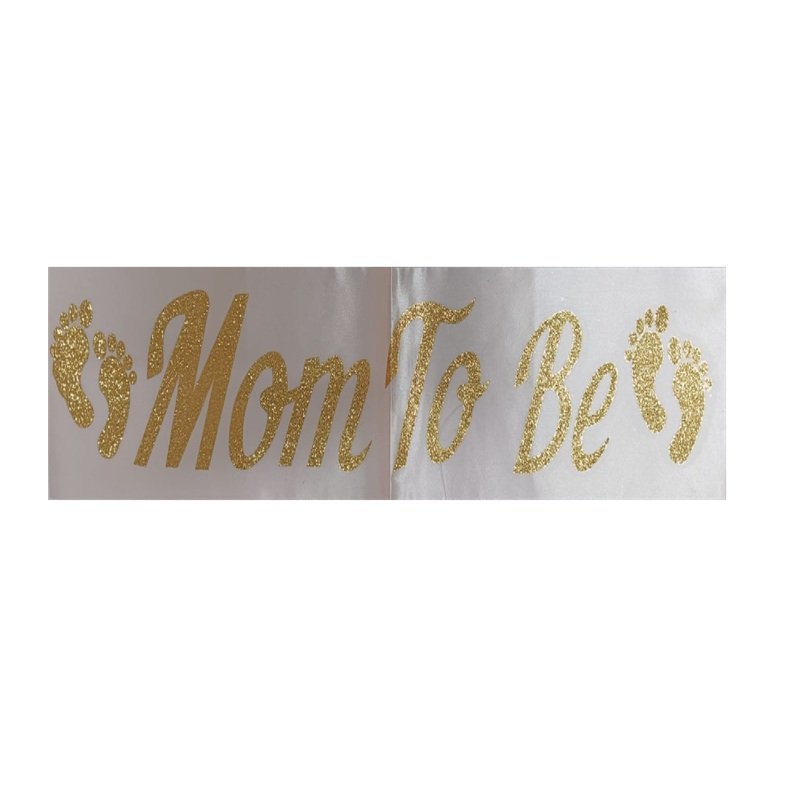 Mom To Be Glitter Sash