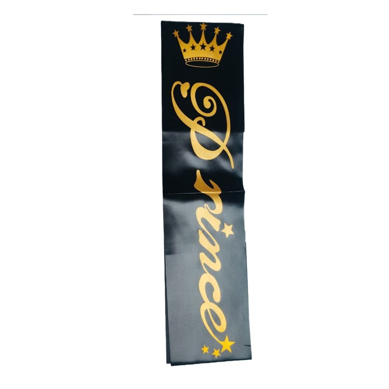 Black Colour Prince Sash