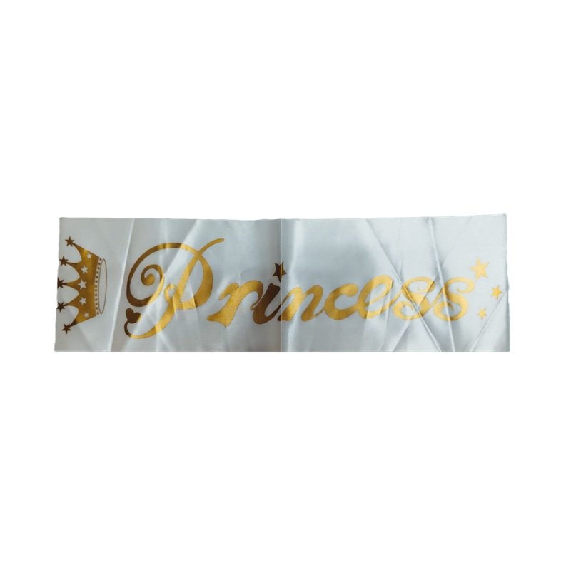 White Colour Princess Sash