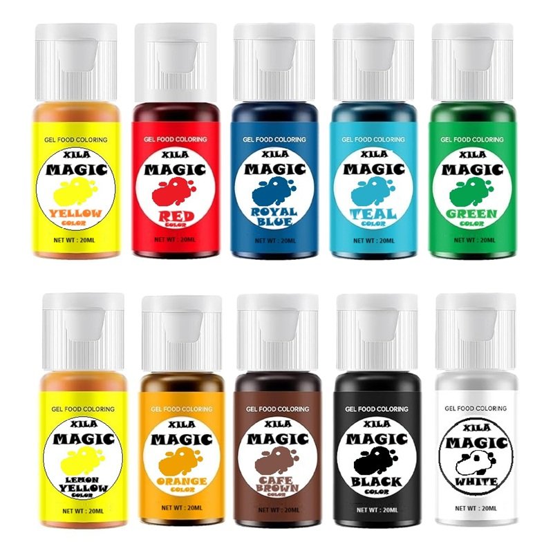 Edible Food Color Multicolor (10 pcs)
