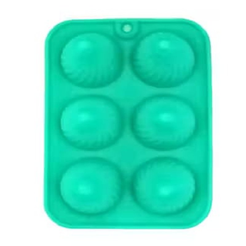 Silicon Round Modak Mould 6 Cavities